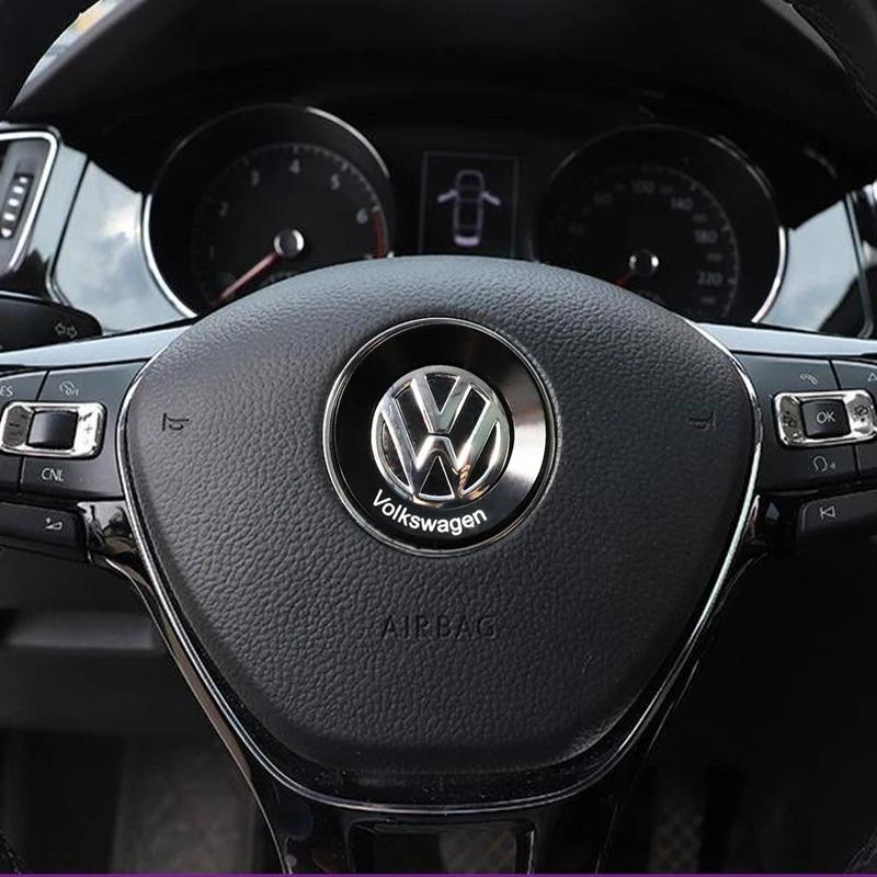 Für VOLKSWAGEN VW Auto Lenkrad Auto Emblem Aufkleber Zubehör Für Volkswagen VW R-line GTI R Polo Golf Touareg Passat Mag
