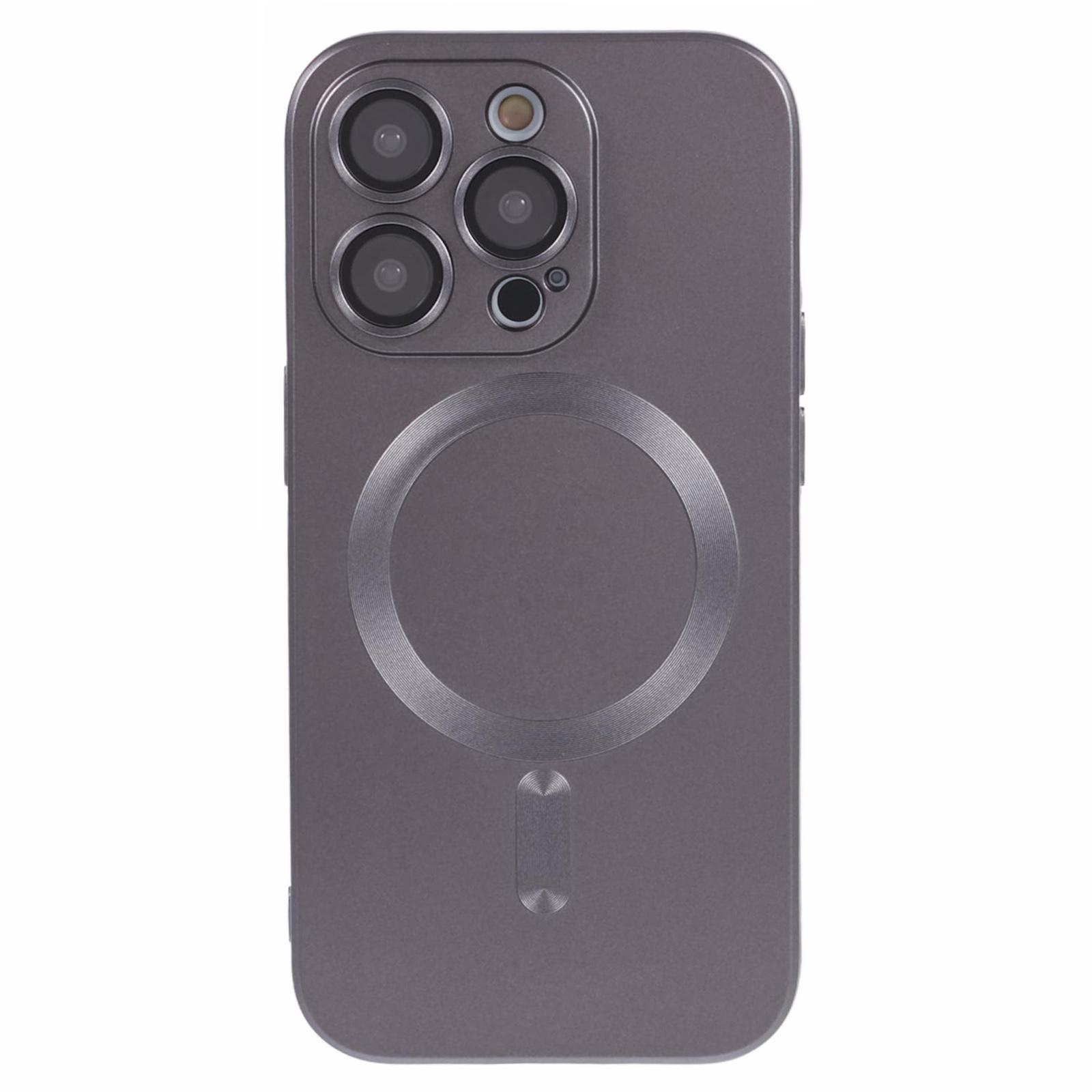 

Чохол TPU для iPhone 15 Pro Max, сумісний з MagSafe, гумований чохол для телефону з плівкою для об єктива Grey