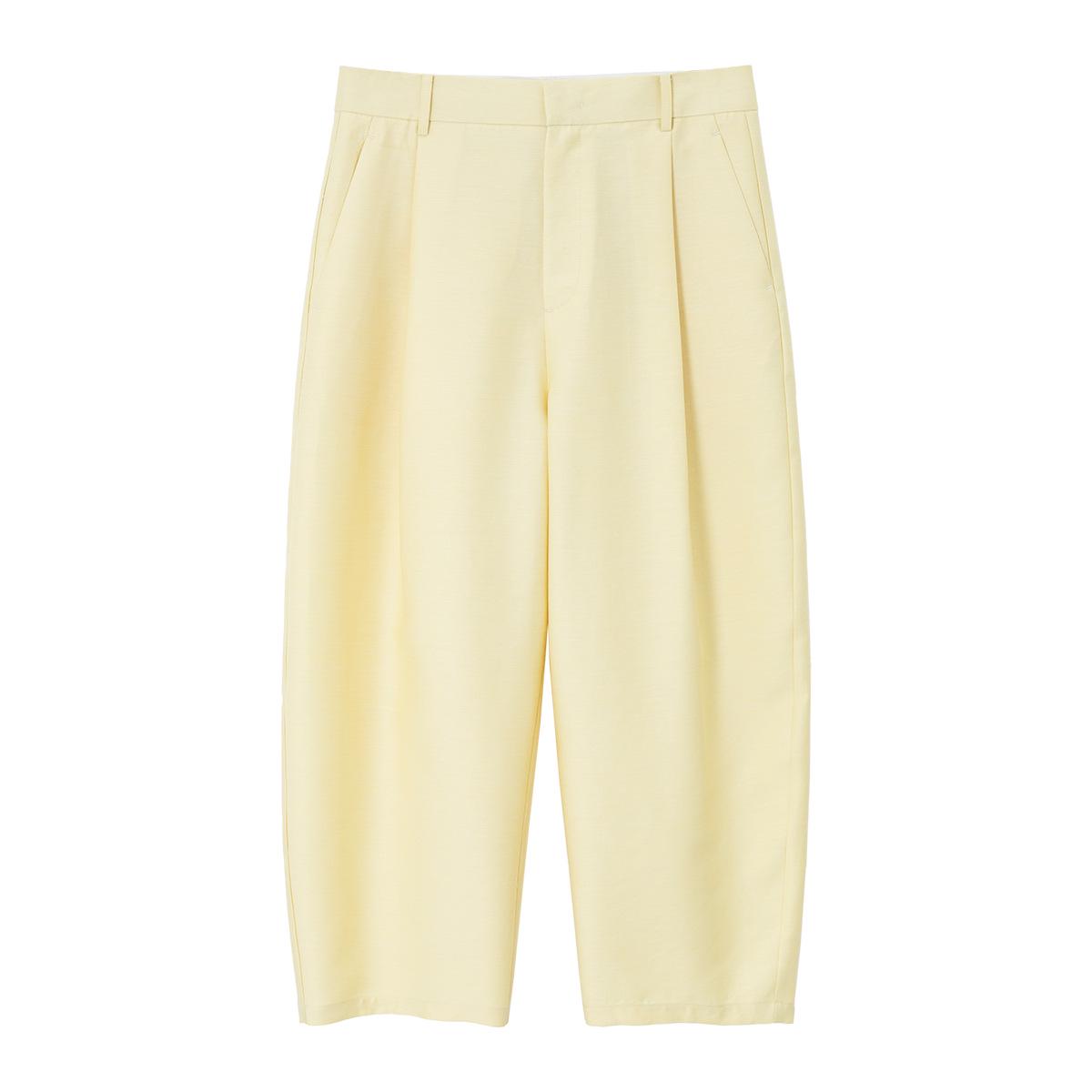 

[COLNE] Spring Tencel Wool Pleated Slim-Fit Casual Trousers C6050 L