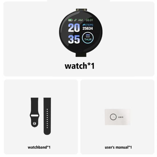 D18S 1.44 Inch Touch Control Heart Smart Watch Rate Monitoring Large Screen Men