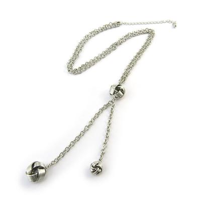 [N3595] - Silver 'Choreography' Designer Necklace