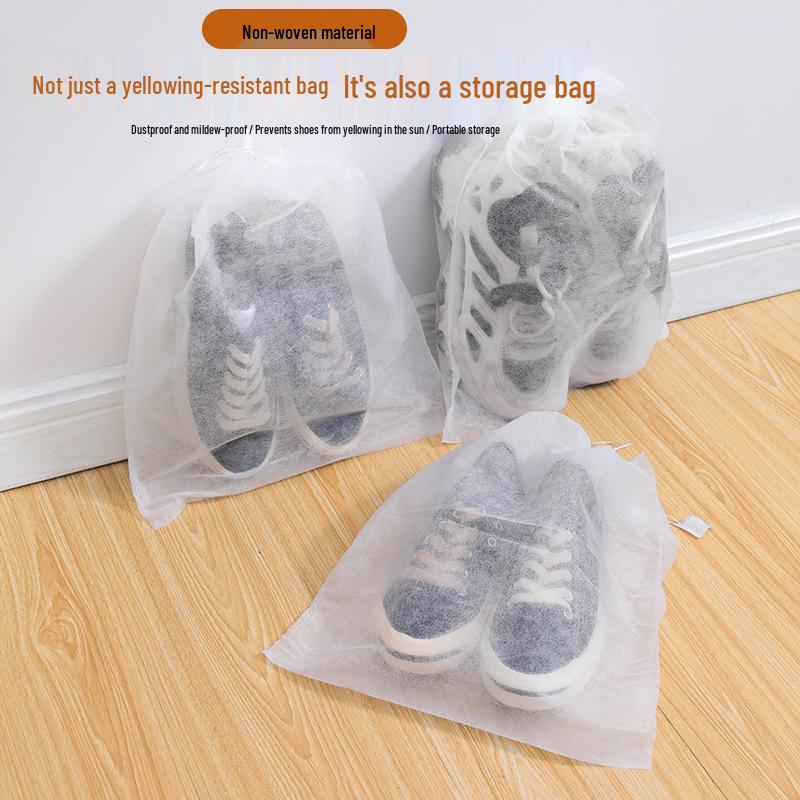 Anti-Yellowing Canvas Shoe Bags: Dustproof, Sun-Drying, Disposable Non-Woven Fabric Covers for Shoe Drying and Washing