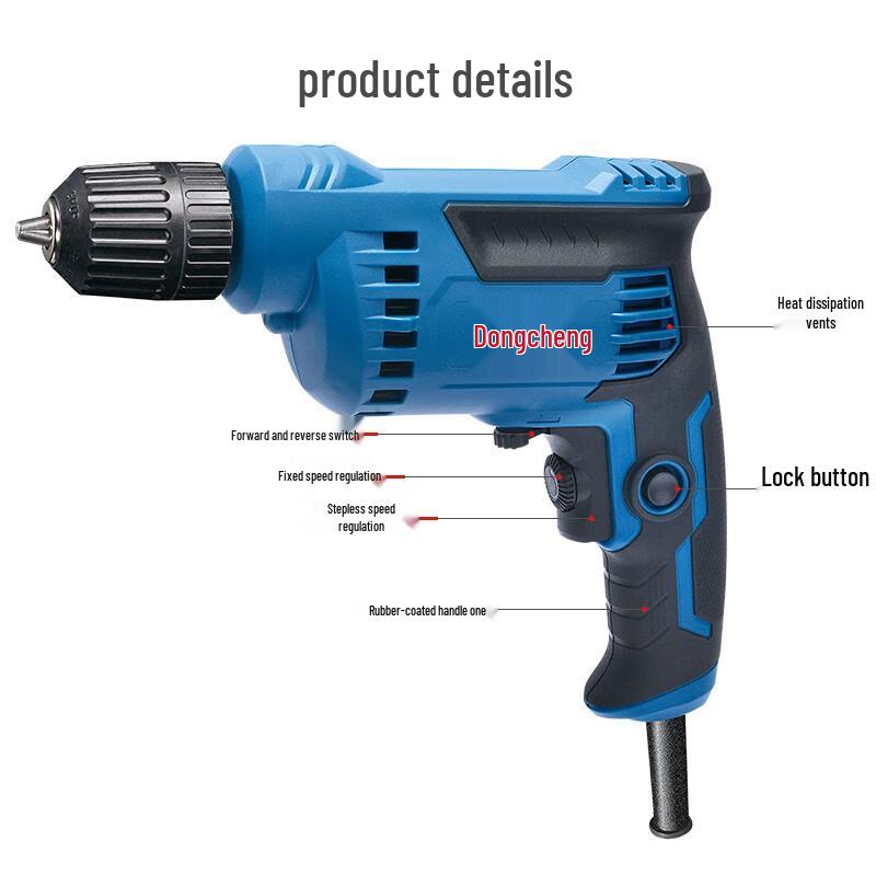 Dongcheng 600W Household Electric Pistol Drill/Screwdriver CN plug (adapter included)
