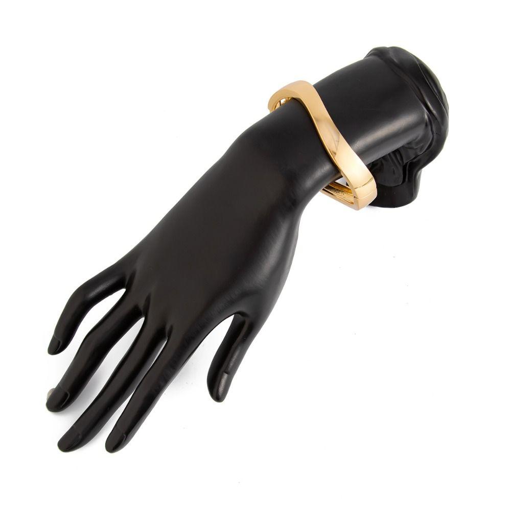 Minority Design Wide Open Bangle Metal Exaggerated Bracelet Temperament Spring Bangles  Girls