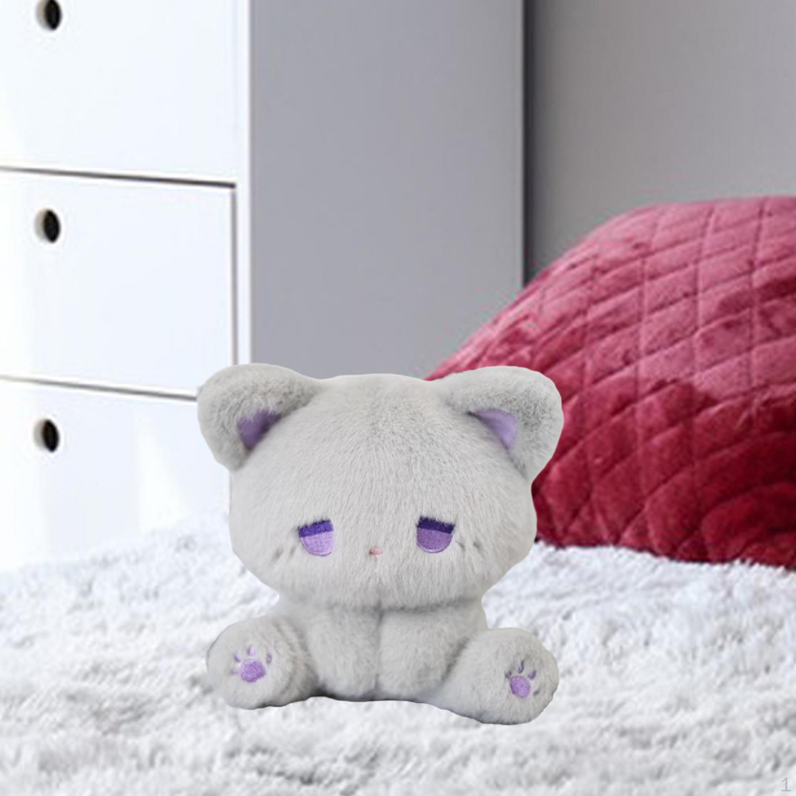 

Игрушка кукла, мягкая игрушка в виде животного, 5,91 дюйма, украшение для детской комнаты, мило для мальчиков и девочек, Gray and violet