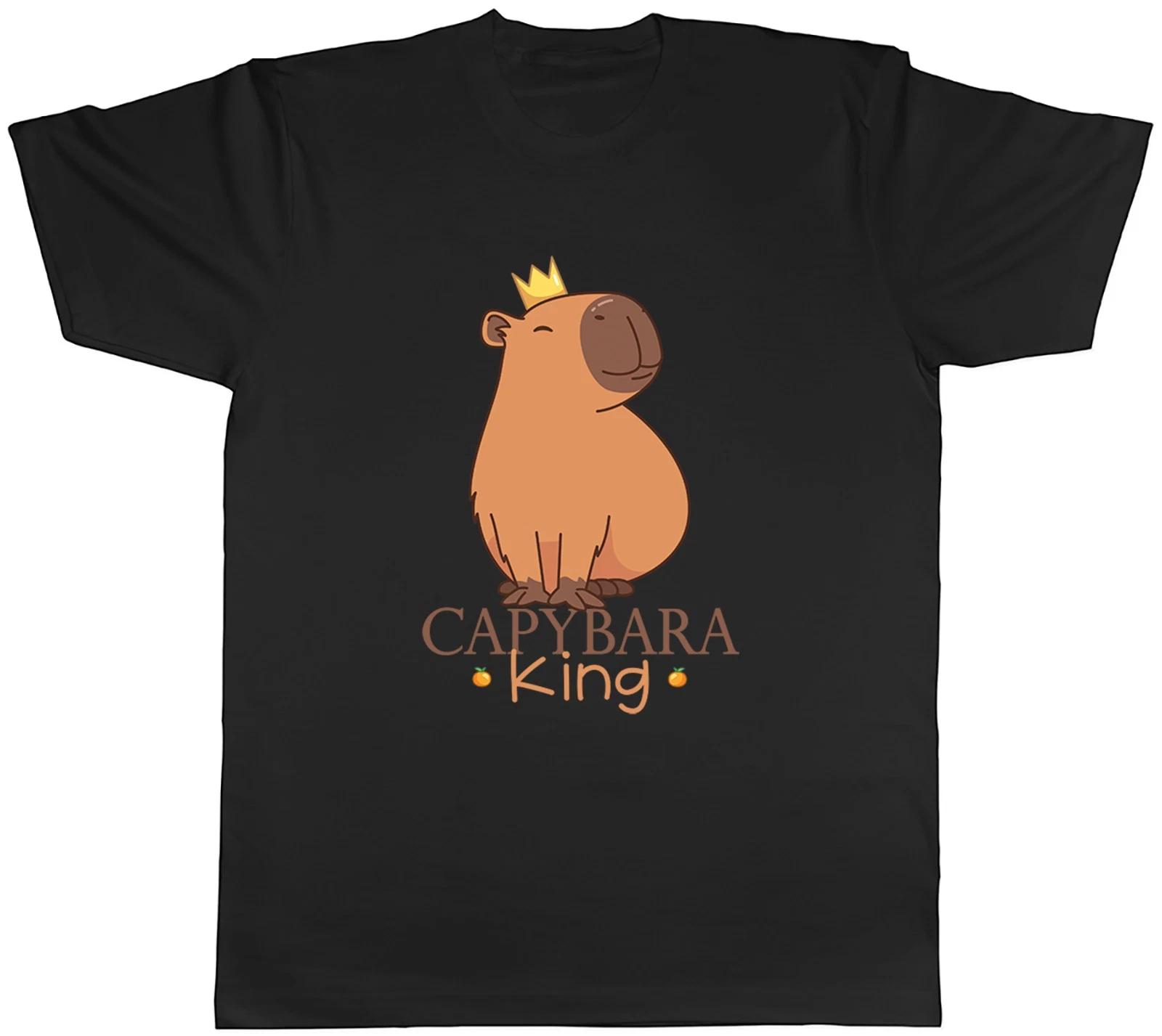 Capybara King Crown Mens T-Shirt Tee Gift Top M
