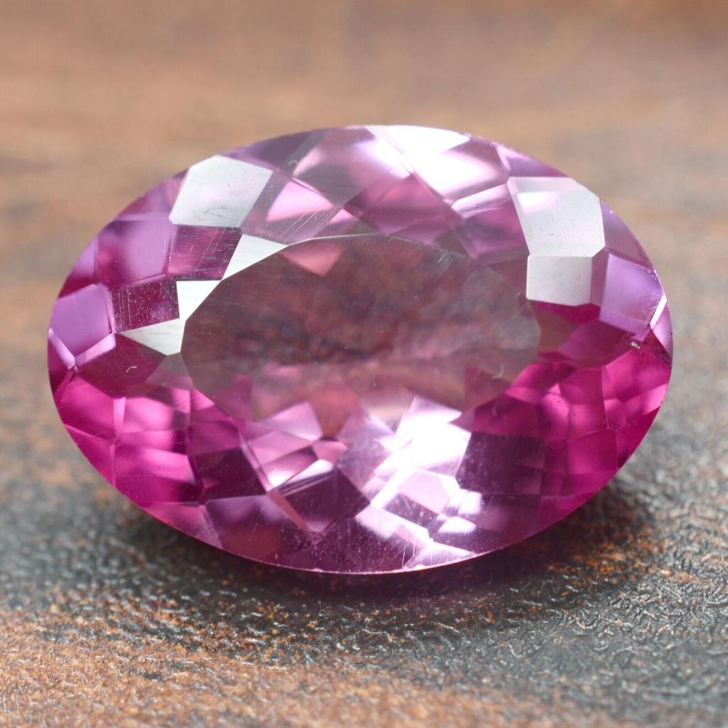 Pink Ceylon Sapphire Oval Cut 13.55 Natural CERTIFIED Loose Gemstone Ring Size