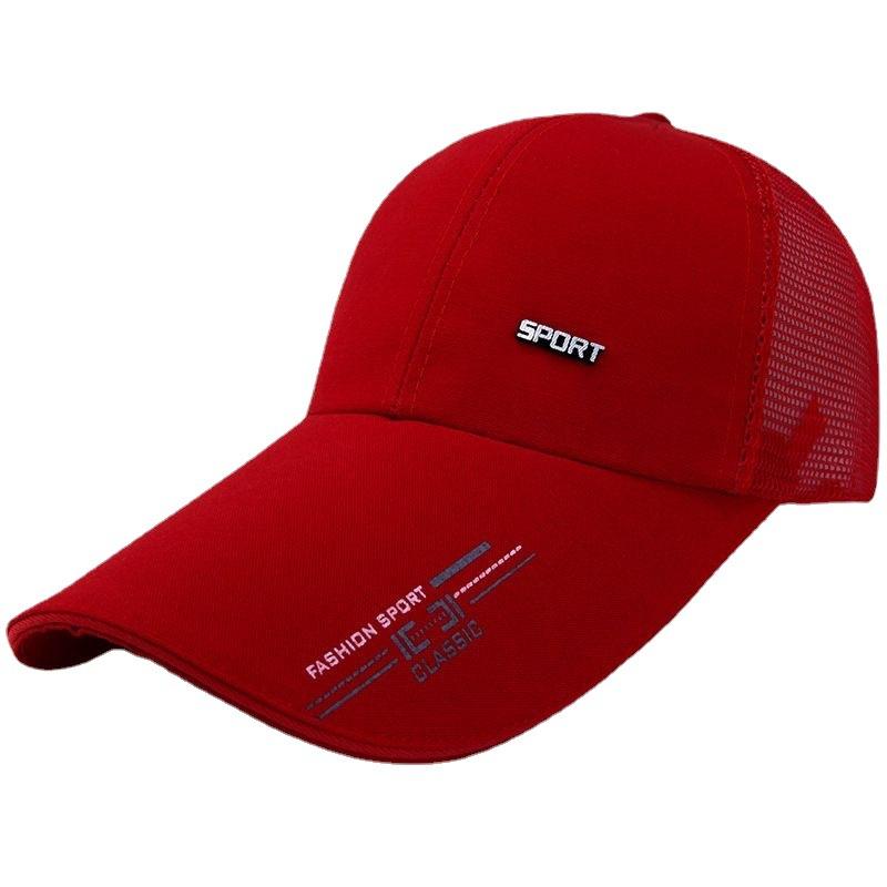 Hat Men's Spring and Summer Peaked Cap Korean Style Fashion Casual Versatile Outdoor Baseball Cap Breathable Mesh Hat Sun Protection