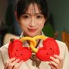 Heart Lock Plush Toy Couple Gift For Valentines Day Romantic Decor