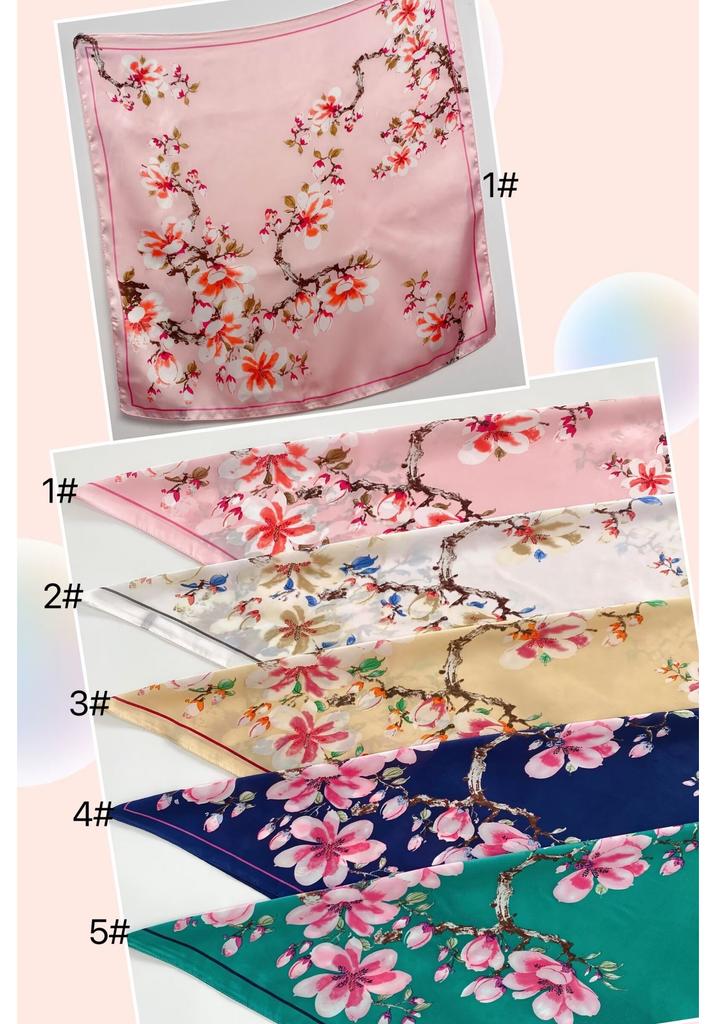 European and American silk scarves retro-printed paisley pattern 71 square scarf bag head versatile scarf