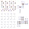 30pcs 3Pin/4Pin LED Strip Connectors 8mm/10mm 4 Pin Connectors RGB Connectors LED Strip Lights