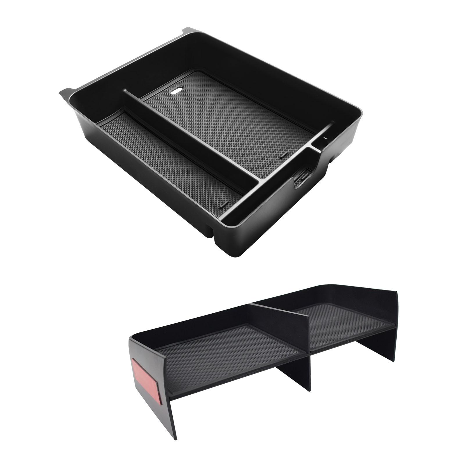 

2PCS Center Console Organizer Tray for 2025 2025 2025 Honda Pilot / 2026 Passport Armrest Storage Box Interior Car Dividers Tray