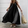 Lockeres ärmelloses Strandkleid für Damen mit Spaghettiträgern