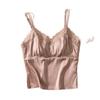 Pure Lace Sling Vest with Fixed Cup Backless Cross Sling Vest
