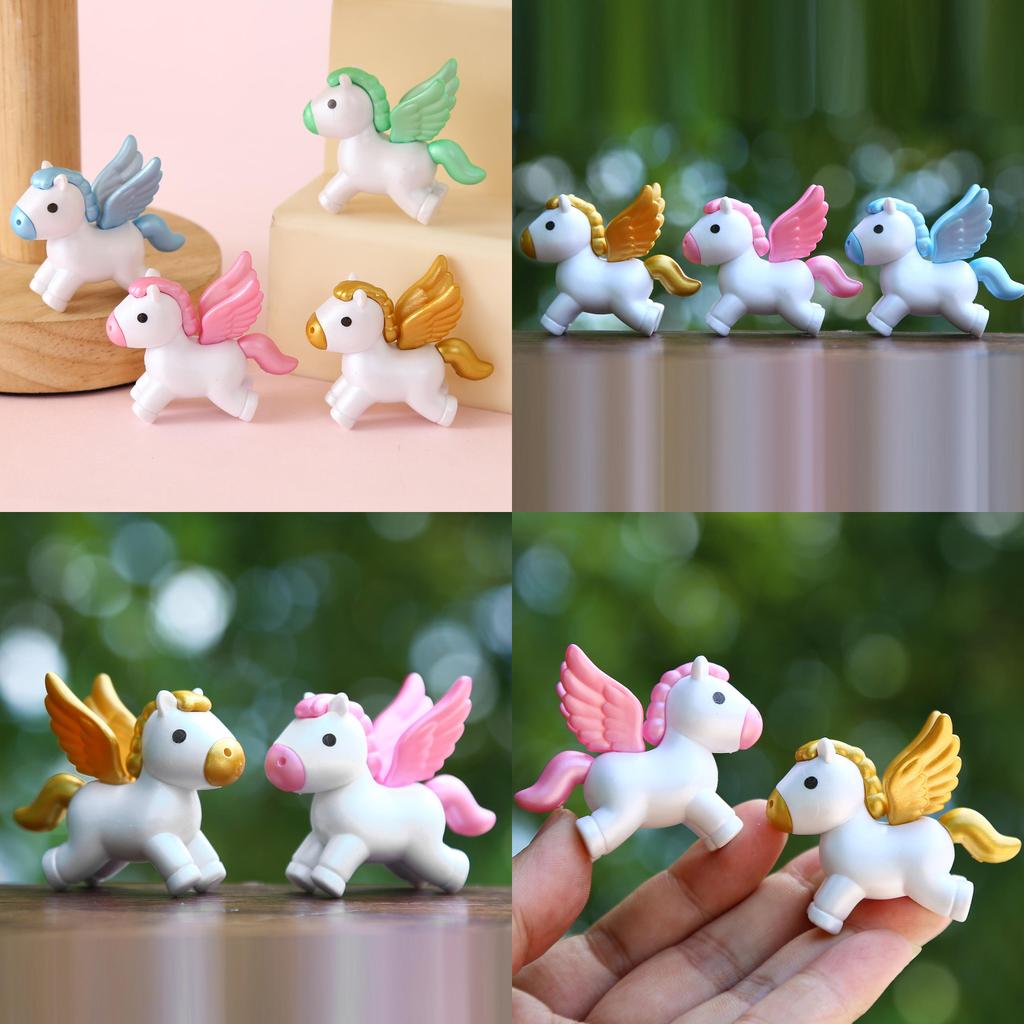 Unicorn Figurine Set Pvc Miniature Toys Creative Diy Collectible For Kids And Teens