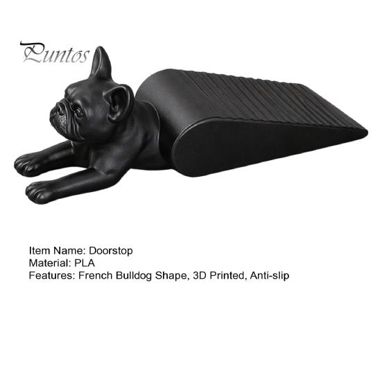 3D Printed Door Wedge French Bulldog Stopper Wedge, Dog Shape Doorstop, Windproof Anti-slip No Drilling Floor Doorstop for Home Office Bedroom