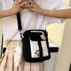 Canvas small bag women's new trendy Korean version versatile messenger bag student shoulder bag girl small satchel