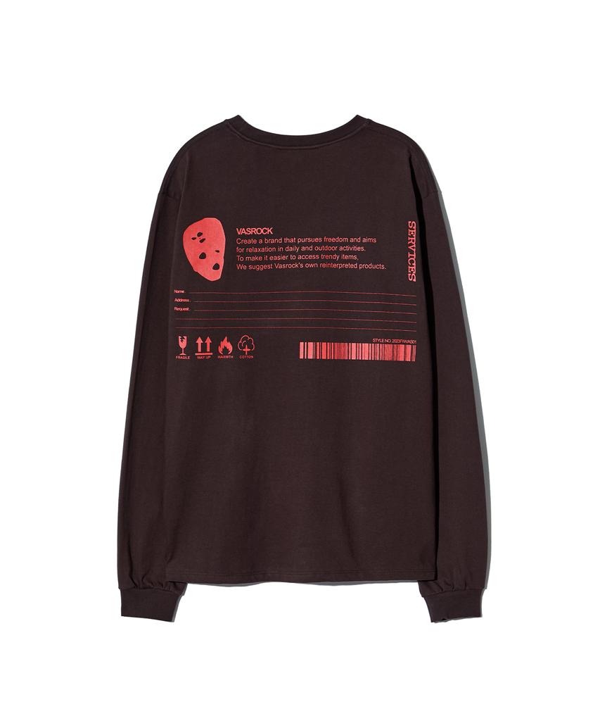 VASROCK Slogan Long Sleeve Maple