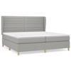 Maison Exclusive - Bettlattenrost mit Matratze Hellgrau 200x200cm Stoff