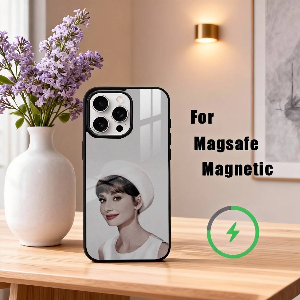 A-Actress A-Audrey Hepburn Phone Case For iPhone17,16,15,14,13,12,11 Plus,Pro Max Magnetic For Magsafe Wireless Charging