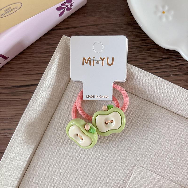 Cute Cartoon Children's Fruit Elastic Band, Girls' Summer Braided Hair, Candy-colored Hair Tie and Hair Band, Princess Hair Tie and Hair Accessory