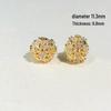 14k Gold-Plated Color-Preserving Crystal Spacer Beads for DIY Bracelets and Necklaces