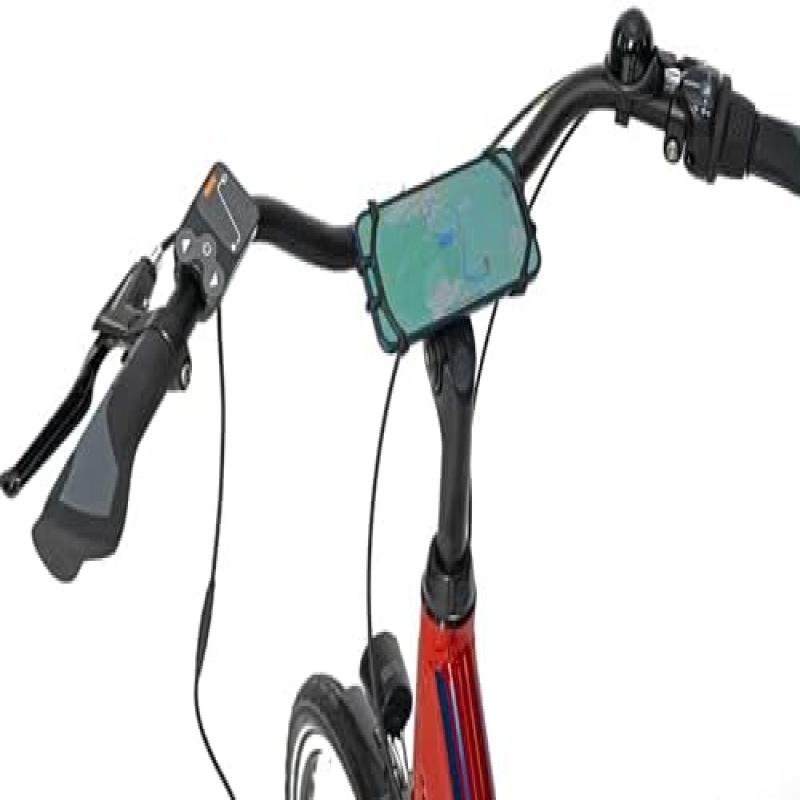 Bike Phone Holder Silicone 360° All-Side Protection for Bicycle Motorcycle Easy Mount Black 1-Pack