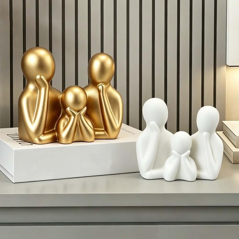 Couple Embracing Sculpture Abstract Family Sculpture Sculpture of A Family of Three Bedroom Decor