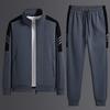 Herre Pluss Størrelse Sportsklær Cardigan Sett, Ståkrage Todelt Sett, Sport og Fritid Herreklær