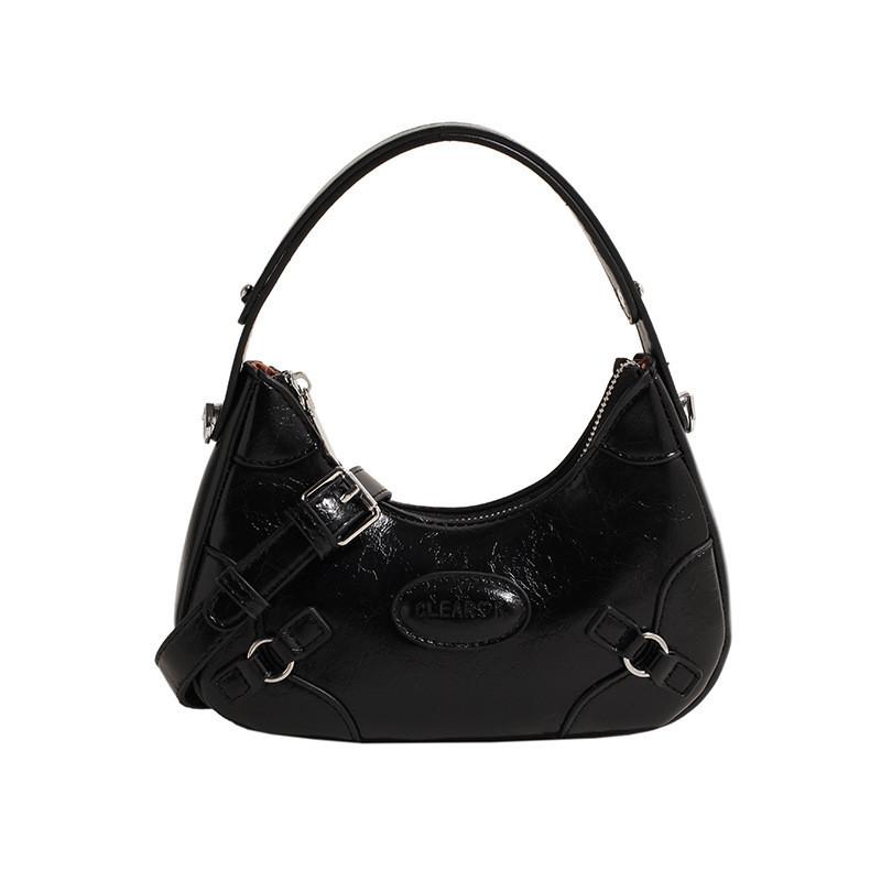 

2023 New Arrivals Wine Red Urban Simple Pu Dumpling Bag Shoulder Crossbody Bag For Women Black