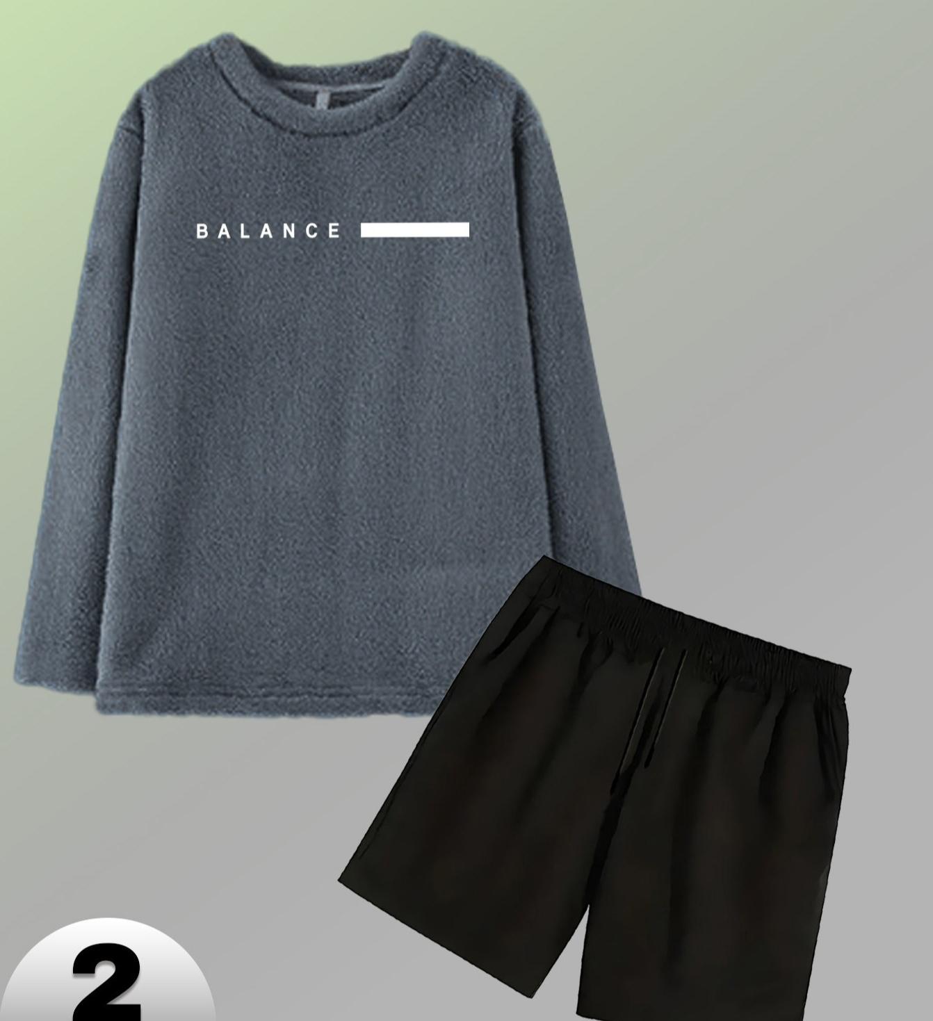 Мужской фланелевый комплект шорт, теплый и мягкий, незаменимый для дома, отдыха, выходных M серый