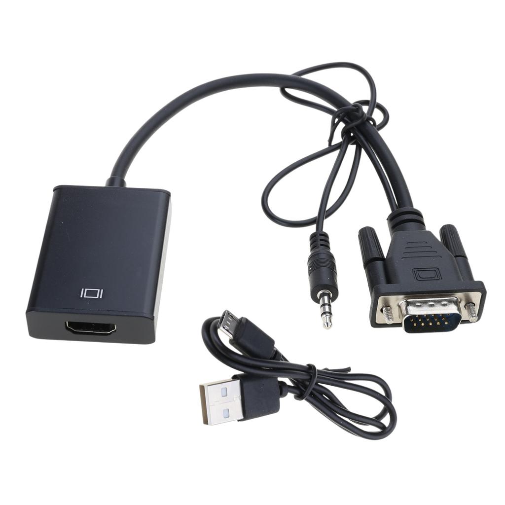 VGA To HDMI Adapter Converters with 3.5mm 1080P VGA Input Source To TV/Monitors/LCD Connectors