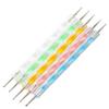 5 Pcs Nail Art Dotting Pens Dual-Ended Rhinestone Gem Pick Up Flower Painting Manicure Tool