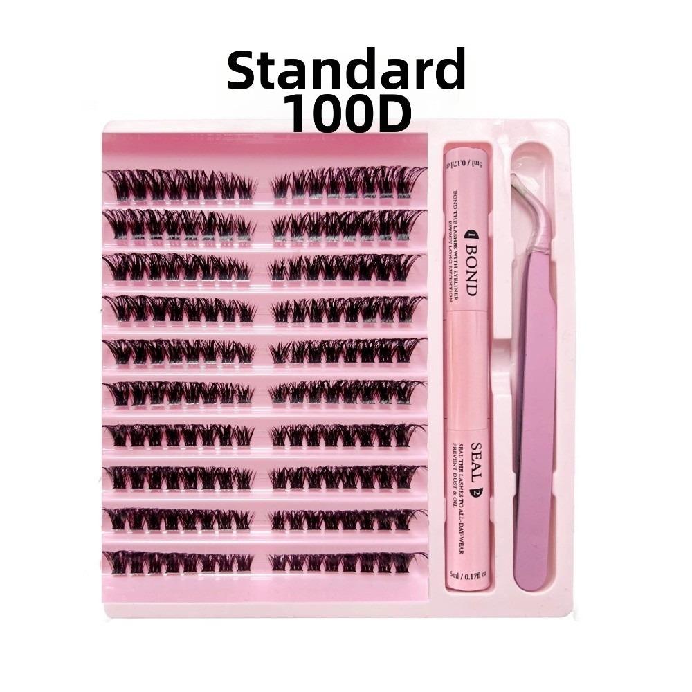 3D Mink Effect Cluster Lashes 8-16mm Volume Lash New Faux Mink Eyelashes for Women