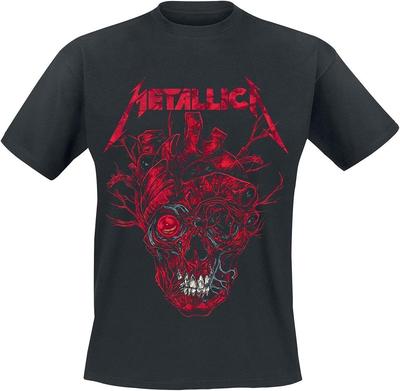 Metallica 'Cuore Teschio' (Nero) Maglietta