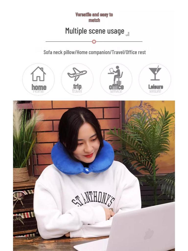 U-Shaped Neck Pillow for Cervical Support - Travel & Car Nap Pillow