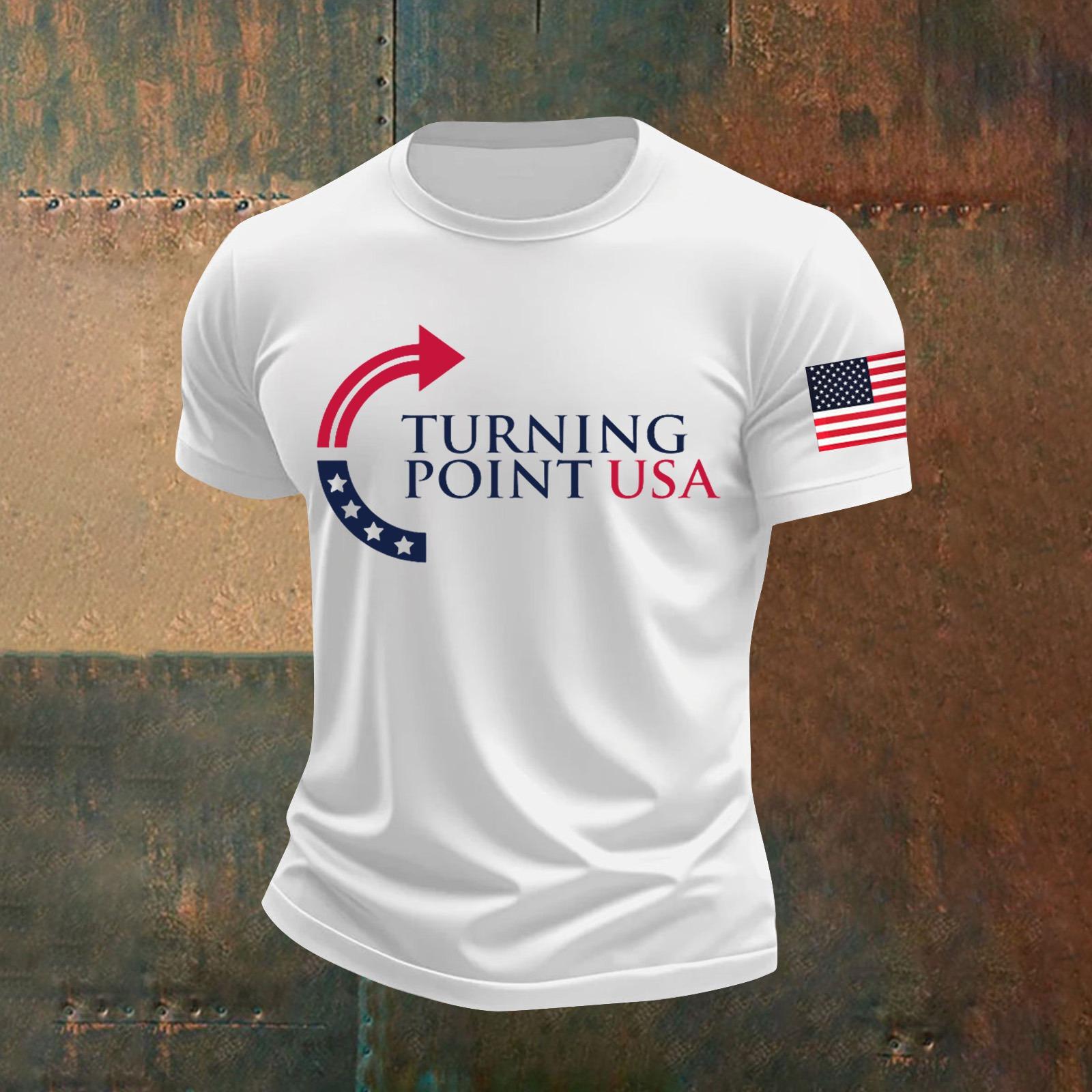 

Мужская футболка с коротким рукавом с принтом Мужская свободная повседневная футболка с коротким рукавом L белый