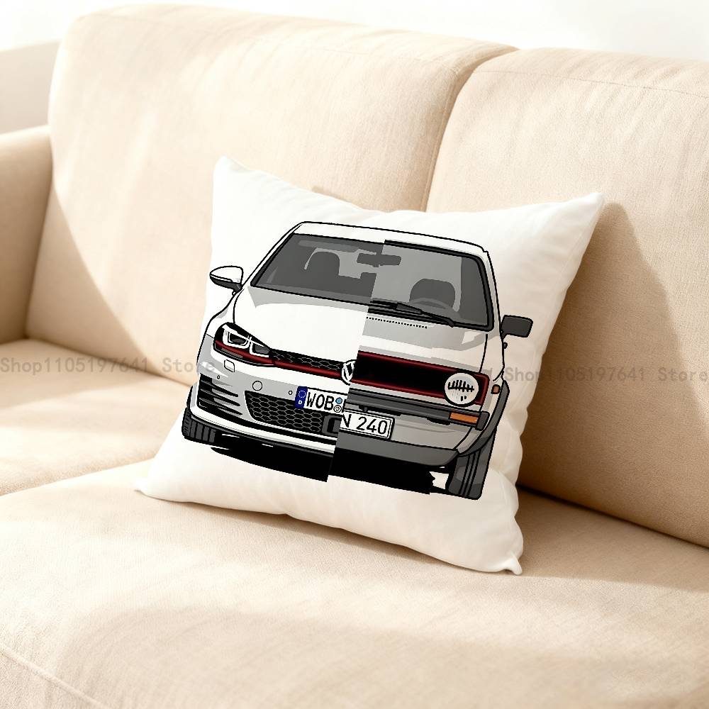 

G-Golf G-GTI Чохол для автомобільної подушки Плюшеві чохли для подушок Домашній декор Наволочка для дивана Ліжка Крісла Вітальні 22x22Inch