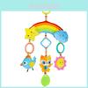 Baby Rainbow Plush Hanging Toy With Owl Rabbit Bee Figures For Nursery And Car Decor