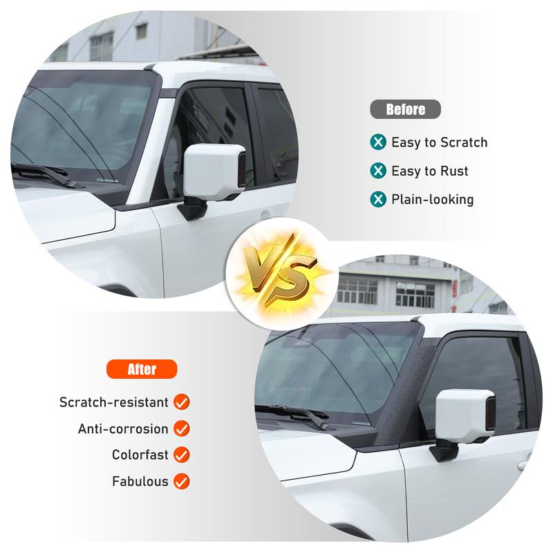 1 Pair Car Front Side Window Windshield A Pillar Trim Molding Trim Cover For Toyota Prado 2024+ Exterior Accessories