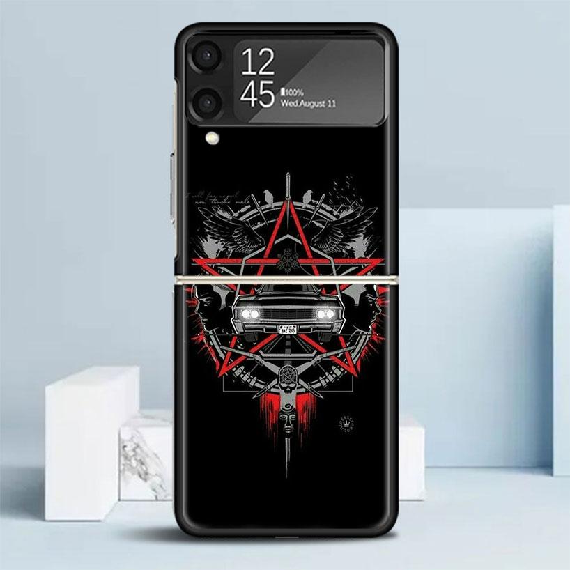 

Babaite Supernatural SPN Dean And Sam Black Cover for Samsung Galaxy Z Flip 7 6 5 4 3 5G Phone Case Flip7 Flip6 Flip5 Flip4 Flip Samsung Z Flip 6