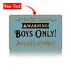 Personalized Metal Sign Boys Room Door Plate Custom Name Decor
