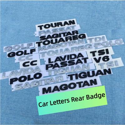 Auto Buchstaben Hinten Stamm Aufkleber Emblem Abzeichen Logo Aufkleber für CC GOLF POLO BORA JETTA SAGITAR LAVIDA MAGOTAN PASSAT TOURAN TIGUAN TOUAREG