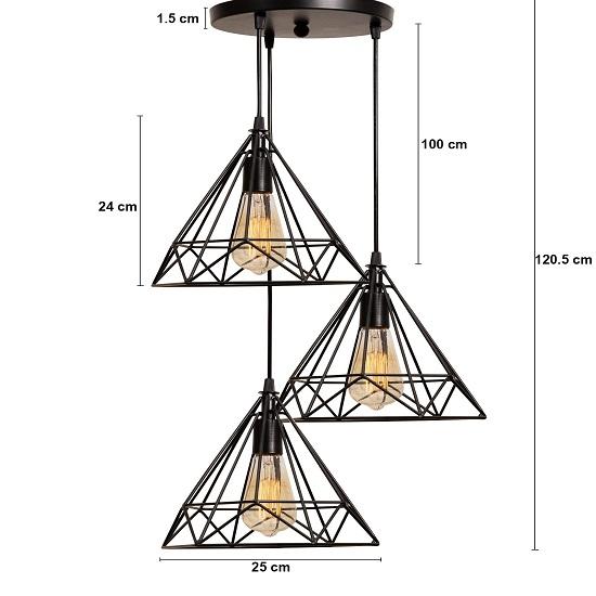 Hanging Light Diamond Cluster, Ceiling Lights for Home Decoration, Pendant Light, Chandelier for Living Room Modern, Balcony Decor, Diwali Decoration