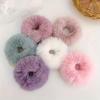 1-20PCS NewColorful Fluffy Hair Band For WomenGirls Ponytail Holder Hair Tie PlushScrunchie Rubber Band Fashion Hair Accessories