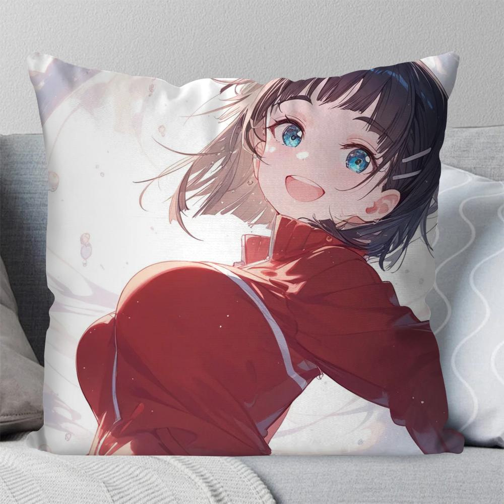 Kirigaya Suguha Animation S-Word A-Art O-Online Kissenbezug Quadratisches Kissen Schlafzimmer Sofa Freizeit Wohnzimmer Heimdekoration 40X40