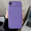Soft Silicone Slide Camera Protection Case for iPhone 16 16E 15 14 13 12 11 Pro Max Plus X XS XR SE4 Mini TPU Shockproof Cover