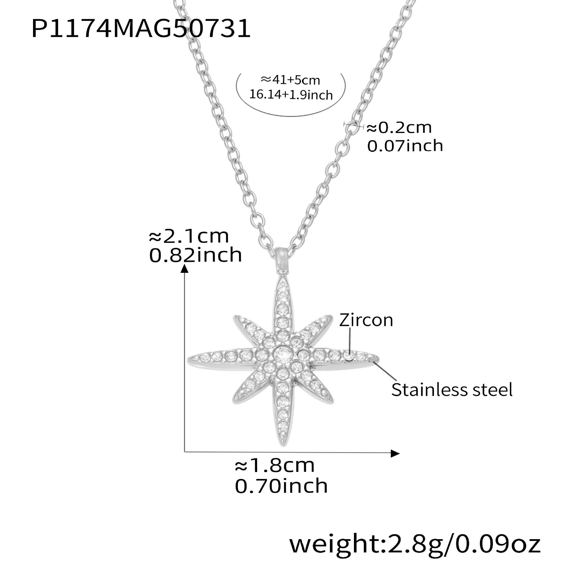 18K Gold Plated Stainless Steel Heart Tassel Necklace with Zircon Beads for Women