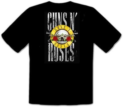 Guns and Roses Guns N Roses Rock Music Logo Black T-SHIRT -135-