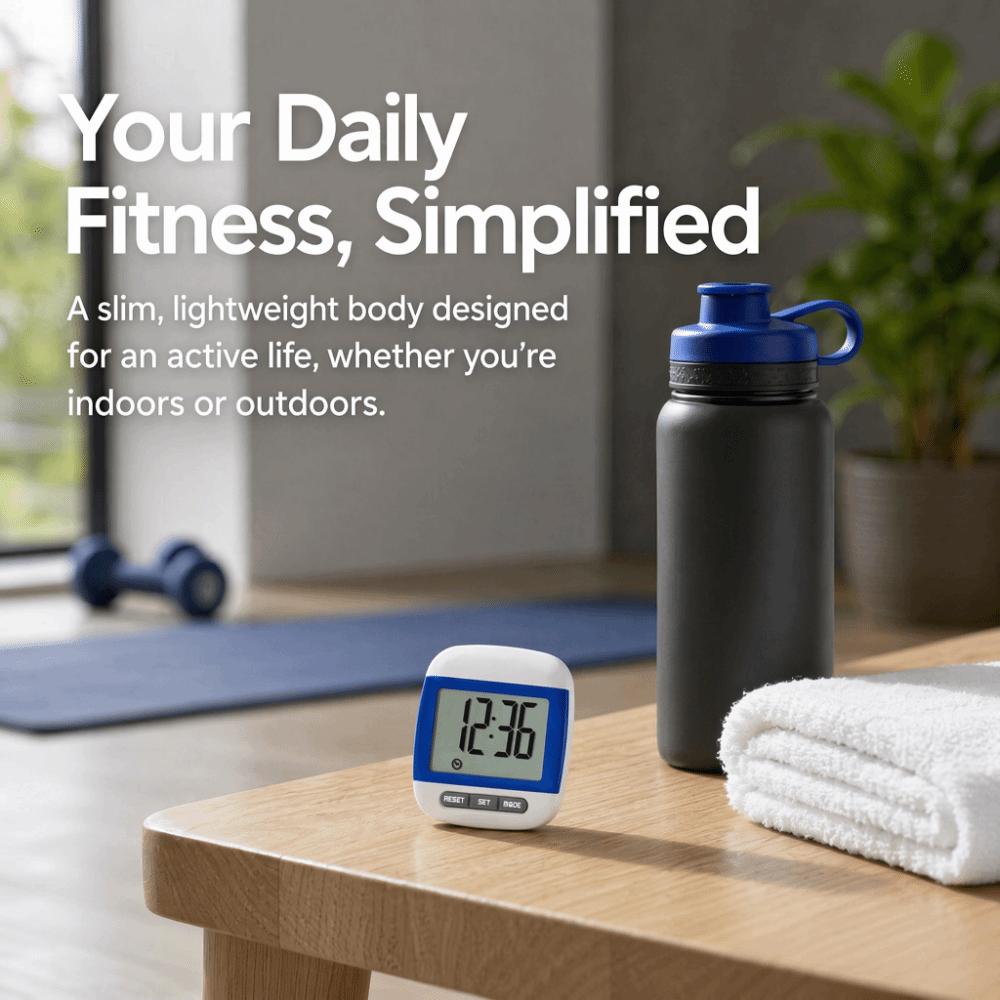 Compact Size Digital Pedometer ABS Fitness Tracker Portable Step Counter Fitness